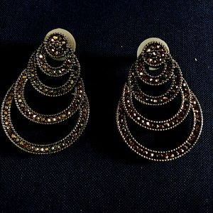 Pair of beautiful black marcasite earrings
